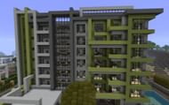 One of the whitelist server's modern apartment buildings (Image via Planet Minecraft/World of Keralis)